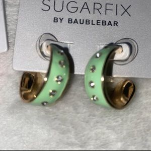 Green and gold earrings Sugarfix